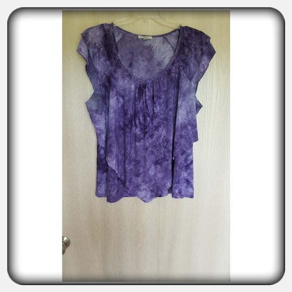 Roz & Ali Tops - EUC Woman's Purple Tank Top Size 3X